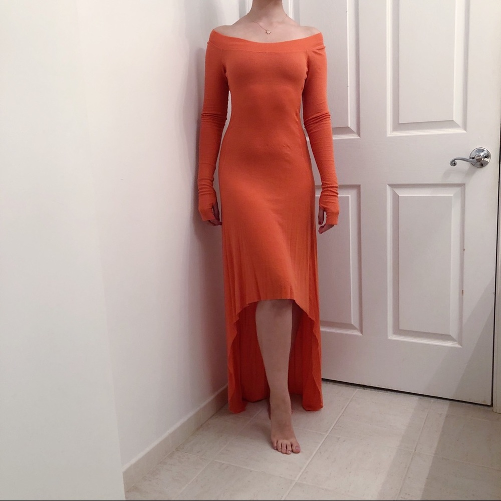 BCBG brand new coral high-low dress